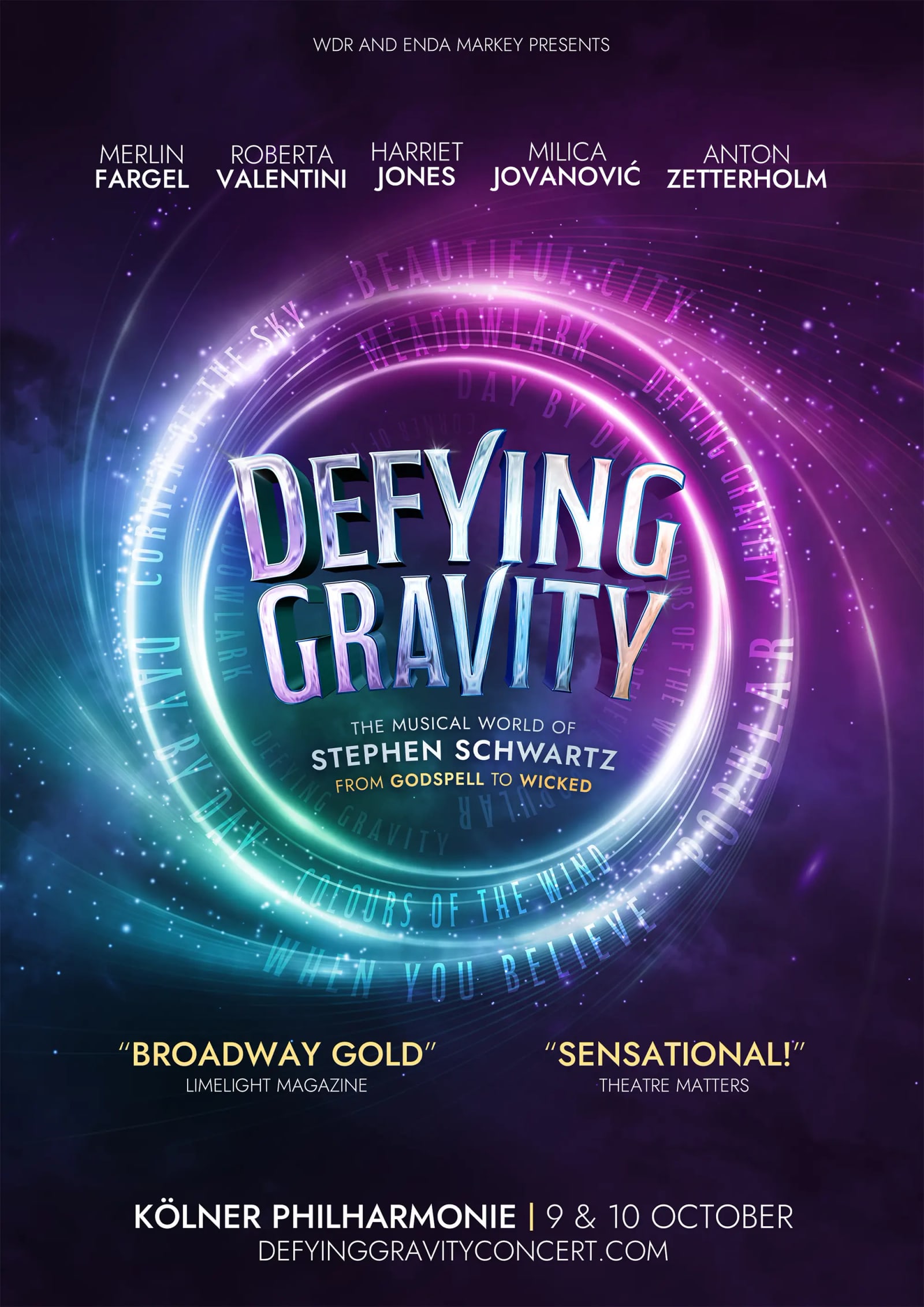Poster for Defying Gravity at Kölner Philharmonie in 2026