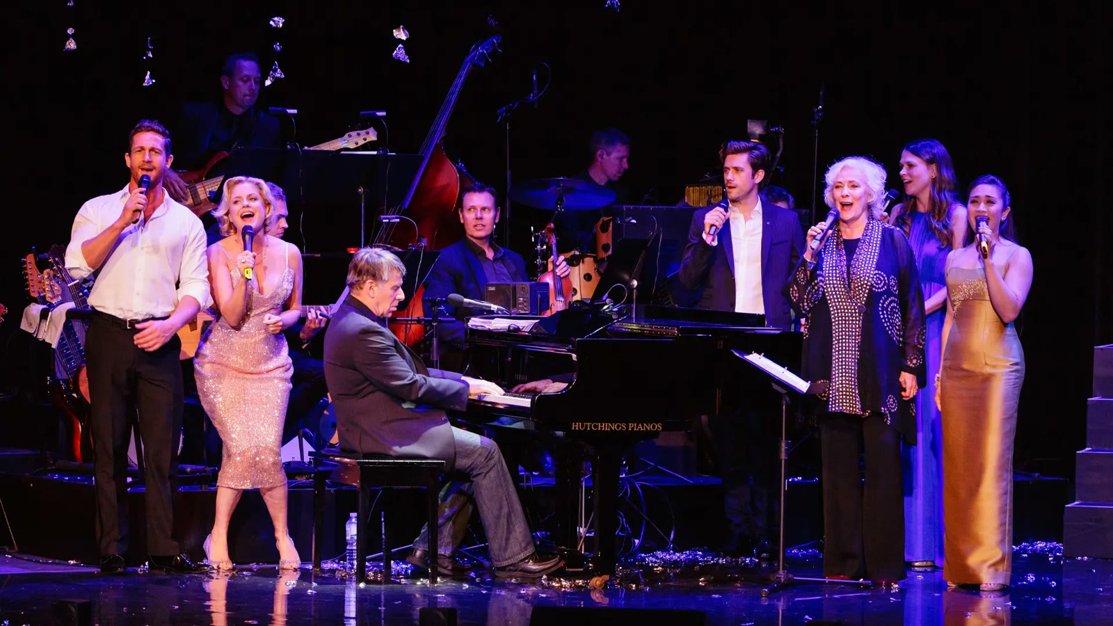 David Harris, Helen Dallimore, Stephen Schwartz, Aaron Tveit, Betty Buckley, Sutton Foster and Joanna Ampil in Defying Gravity