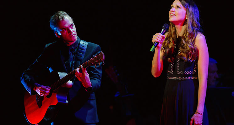 Sutton Foster performing in Defying Gravity at Theatre Royal Sydney in 2016