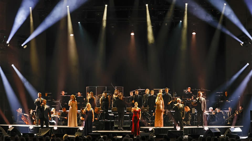 The cast of Do You Hear The People Sing? at Hamer Hall